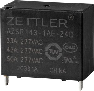 Przekaźnik mocy Zettler Electronics AZSR143-1AE-24D, 277 V/AC, 50 A, 1 szt.