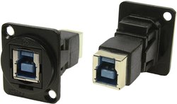 Adapter XLR gniazdo USB typu B na USB B. Cliff CP30204NMB, 1 szt.