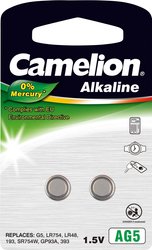 Ogniwo guzikowe Camelion AG5 alkaliczno-manganowe 66 mAh 1.5 V 2 szt.