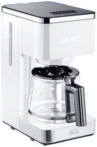 Ekspres przelewowy Graef FK 401 ze szklanym dzbankiem, biały Ekspres do kawy Graef FK401EU FK 401 1000 W