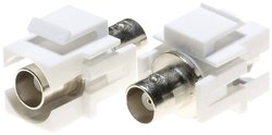 Lyndahl LKK0192WS LKK0192WS BNC Audio Przejściówka, adapter [1x złącze żeńskie BNC - 1x złącze żeńskie BNC] biały