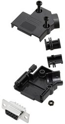 Zestaw listew żeńskich D-Sub TRU COMPONENTS TCD45PKP09DBSK 7709688, rzędy: 2, styki: 9, 45 °, 1 szt.