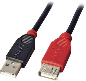 Kabel USB LINDY LINDY USB 2.0 Aktivverlaengerung Slim 5m, USB 2.0, Złącze męskie USB-A, Złącze żeńskie USB-A, 5.00 m