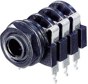 Gniazdo montażowe jack Rean NYS 219, 6.35 mm, 3-pin, stereo