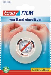 Taśma samoprzylepna tesafilm®, którą można oderwać ręcznie - do wygodnego użytkowania bez dyspensera Taśma samoprzylepna tesa 57520-00000-02 (D x S) 25 m x 19 mm 25 m 1 szt.