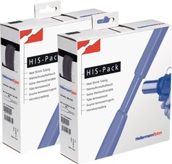 Rurka termokurczliwa bez kleju HellermannTyton HIS-PACK-19.1/9.5-PO-X-BN 300-31901, 2:1, od 19.10 mm do 9.50 mm, 5 m