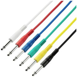 Kabel Audio Adam Hall 3 STAR IPP 0030 SET [6x złącze męskie jack 6,3 mm (mono) - 6x złącze męskie jack 6,3 mm (mono)] 0.30 m