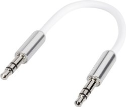 SpeaKa Professional kabel przyłączeniowy jack 3,5 mm SuperSoft biały 0,1 m Kabel Jack SpeaKa Professional SP-7870076 oplot SuperSoft 10.00 cm