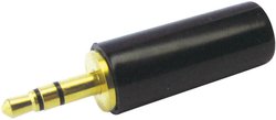 Złącze męskie jack 3,5 mm JPS-35G Cliff FT6301 złącze męskie proste Ilość styków: 3 stereo czarny 1 szt.
