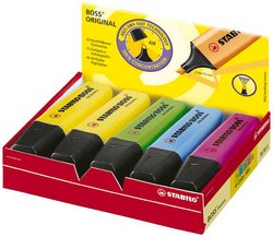 STABILO Marker do tekstu BOSS® ORIGINAL 70/10-1 żółty, zielony, różowy, niebieski 2 mm, 5 mm 10 szt.