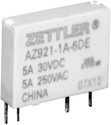 Przekaźnik drukowany Zettler Electronics AZ921-1A-12DEF, monostabilny, 1 cewka, 150 V/DC, 5, 1 szt.