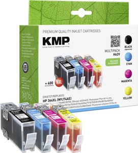 Tusz KMP C62V =  HP 364XL, zamiennik czarny + cyjan + magenta + żółty