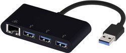 Przejściówka, adapter USB Vivanco 39638 39638, [4x złącze żeńskie RJ45, złącze żeńskie USB-A 3.2 Gen 1 (USB 3.0) - 1x złącze męskie USB-A 3.2 (USB 3.1)]