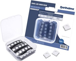 Barthelme  Zestaw diod SMD LED wielokolorowych  5050 rgb 300 mcd, 1200 mcd, 450 mcd 120 ° 60 mA 2 V, 3 V, 3 V 100 szt. towar pakowany luzem