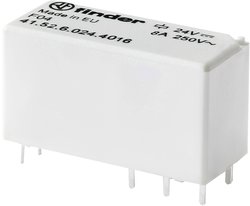 Mały przekaźnik wtykowy/do obwodów drukowanych, seria 41, bistabilny Finder 41.52.6.024.4016 Przekaźnik miniaturowy PCB
