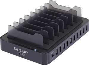 Stacja ładowania USB VOLTCRAFT PS-10, 13200 mA, 10 wyjść