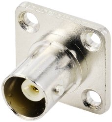Złącze BNC TRU COMPONENTS TC-9920760 złącze żeńskie z kołnierzem, wyjście proste 50 Ω 1 szt.