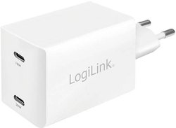 LogiLink PA0231 Ładowarka USB gniazdo Maksymalne natężenie wyjściowe 3 A Ilość wyjść: 2 x USB Power Delivery (USB-PD)