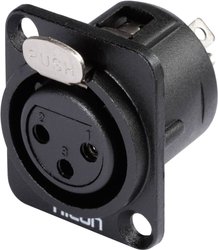 Złącze montażowe XLR, 3-Pin Hicon HI-X3DF-M