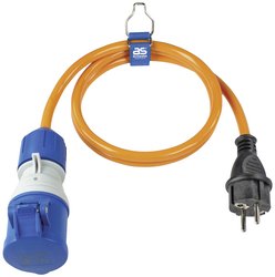 AS Schwabe 62434 zasilanie adapter  16 A pomarańczowy 1.5 m H07BQ-F 3G 2,5 mm²