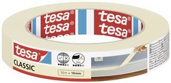taśma malarska tesa CLASSIC - taśma maskująca do maskowania prac malarskich - nie zawiera rozpuszczalników, można ją usunąć bez pozostawiania śladów - 50 mx 19 mm Taśma malarska tesa  52803-00000-01 Classic (D x S) 50 m x 19 mm 50 m 1 szt.