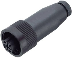 Złącze okrągłe binder 99-0218-00-07, Ilość styków: 6 + PE, 1 szt.