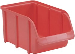 Skrzynka magazynowa Hünersdorff 3 673100  (S x W x G) 146 x 127 x 242 mm czerwony 1 szt.