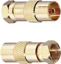 Adapter Oehlbach wtyk F na gniazdo koncentryczne, 2 szt. Oehlbach 4402    2 szt.