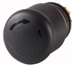 Przycisk STOP/HalT, bez podświetlenia, czarny, odblokowanie przez obrót Przycisk stop/wstrzymaj Eaton M22S-PVT  czarny  odkręcenie 1 szt.