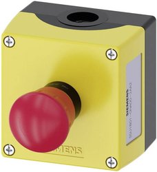Przycisk grzybkowy Siemens 3SU1801-0NA00-2AA2 w obudowie żółty  odkręcenie 1 szt.