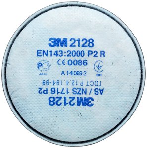 Filtr cząstek stałych z węglem aktywnym, P2R Filtr 3M 2128  20 szt.