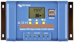 Solarny regulator ładowania Victron Energy Blue-Solar PWM-LCD&USB PWM 12 V, 24 V 10 A