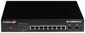EDIMAX 10-portowy Gigabit PoE+ z 2 gniazdami SFP Web Smart Switch (85 W) EDIMAX GS-5208PLG V2 Switch sieciowy 8+2 Porty