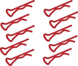 Klamry dla karoserii Reely, 27 mm, skala 1:8, pomarańczowe, zestaw - 10 sztuk