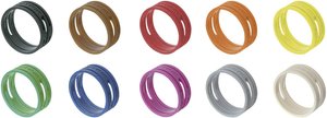 Pierścień znakujący Neutrik XXR-SET/MIX czarny, brązowy, czerwony, pomarańczowy, żółty, zielony, niebieski, fioletowy, szary, biały 10 szt.