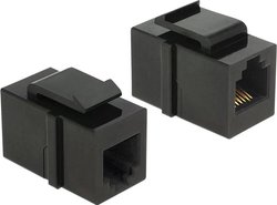 Delock Gniazdo RJ12 modułu Keystone>Gniazdo RJ12 kat.3 czarne Moduł RJ12 CAT 3 Delock 86390 Keystone