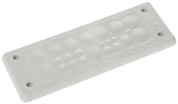 Płyta przelotowa Trelleborg MH-24 F 23-2 LIGHT GREY UL94 V-0 IP65  TPE  Screw 107556B, (D x S x W) 154 x 56 x 19 mm, TPE, 1 szt.