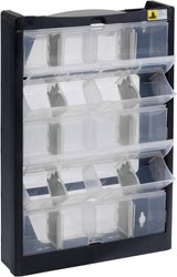 Magazynek na małe części Allit  466250  (S x W x G) 300 x 465 x 80 mm czarny, szary 1 szt.