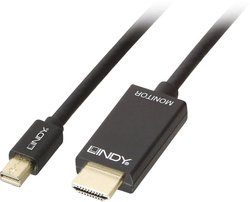 Przejściówka Mini DisplayPort, HDMI LINDY LINDY Mini DisplayPort/HDMI 4K30 2m 36927, 2.00 m