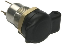 Metalowe gniazdo do zabudowy DIN z osłoną IWH 019055 Obciążalność prądu maks.: 16 A 12 V, 24 V