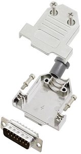 Zestaw listew męskich D-Sub TRU COMPONENTS TCDTNT15MDBPK 7709604, rzędy: 2, styki: 15, 180 °, 1 szt.