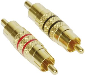 Przejściówka, adapter Paccs  [1x złącze męskie RCA/cinch - 1x złącze męskie RCA/cinch]