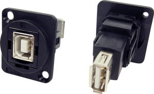 Adapter XLR gniazdo USB 2.0 B na gniazdo USB 2.0 A. Cliff CP30207N, 1 szt.