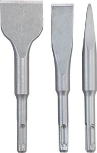 Zestaw dłut SDS Plus do wiertarki udarowej, 3-częściowy - dłuto ostre, dłuto płaskie, dłuto szpatułkowe Zestaw dłut kwb  247190 SDS-Plus 3 szt.