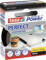 tesa extra Power® Perfect taśma tekstylna — do wymagających zastosowań wewnętrznych i zewnętrznych, maksymalna siła klejenia, odporna na warunki atmosferyczne Taśma materiałowa tesa® extra Power 56341-00027-03, 1 szt.