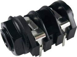 Złącze męskie jack 6,35 mm CL1166A Cliff CL1166A złącze żeńskie do wbudowania poziomego Ilość styków: 2 mono czarny 1 szt.