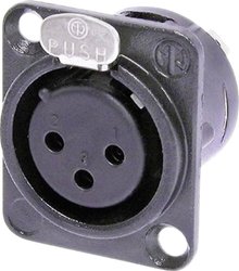 Kołnierz prosty Neutrik NC 3 FDL 1 BAG, 3pin