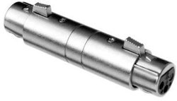 Adapter XLR  złącze żeńskie XLR - złącze żeńskie XLR  Amphenol AC3F3FW  1 szt.