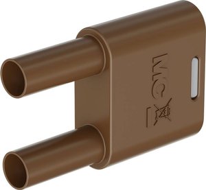 Złączka bananowa Stäubli SKS2-4N-19 66.4010-27 Średnica pinu: 4 mm Rozstaw kołków: 19 mm brązowy 1 szt.