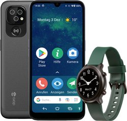 doro 8100 + Watch Smartfon dla seniorów Dual-SIM  32 GB 15.5 cm (6.1 cal) zielony Android™ 11